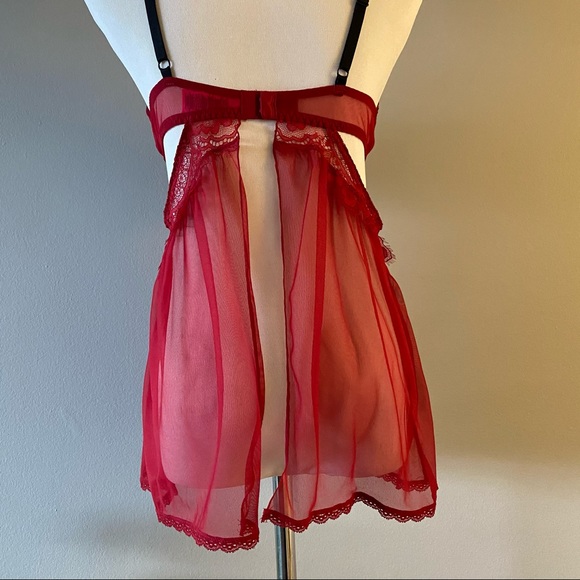 La Senza Red and Black Negligée - Picture 3 of 7